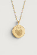 The Classic Fingerprint Heart Duo Coin Necklace
