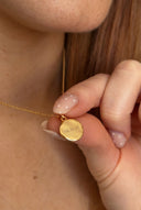 The Contoured Coin Pendant Necklace