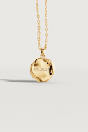 The Contoured Coin Pendant Necklace