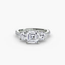 Three-Stone with Pavé Band