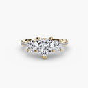 Three-Stone with Pavé Band