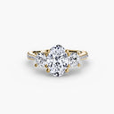 Three-Stone with Pavé Band