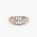 Three-Stone with Pavé Band