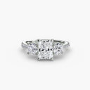 Three-Stone with Pavé Band