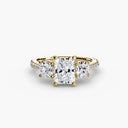Three-Stone with Pavé Band