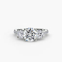 Three-Stone with Pavé Band