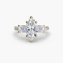 Three-Stone Ring with Pavé Band 4