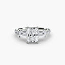 Three-Stone Ring with Pavé Band 4