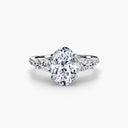 Fünfsteinring mit Pavé-Band