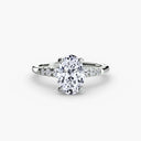 Solitaire with Shoulder Accents