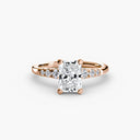 Solitaire with Shoulder Accents