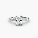 Solitaire with Shoulder Accents