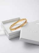 Lab Diamond Ribbed Bangle