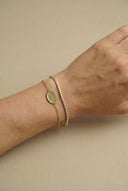The Fingerprint Heart Duo Oval Rope Bracelet