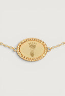 The Oval Rope Footprint Bracelet
