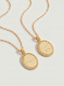 The Oval Rope Handwriting Double Sided Necklace