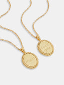 The Oval Rope Handwriting Double Sided Necklace