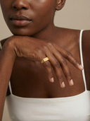 The Bold Ribbed Signet Ring