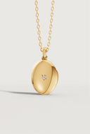 The Lab Diamond Oval Locket Necklace