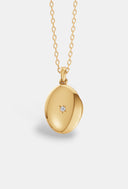 The Lab Diamond Oval Locket Necklace