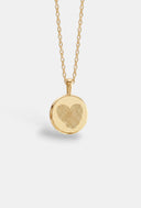 The Classic Fingerprint Heart Duo Coin Necklace