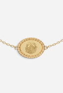 TAYLR gold oval rope bracelet featuring a custom engraved pet noseprint on a delicate chain.