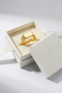 The Bold Ribbed Signet Ring